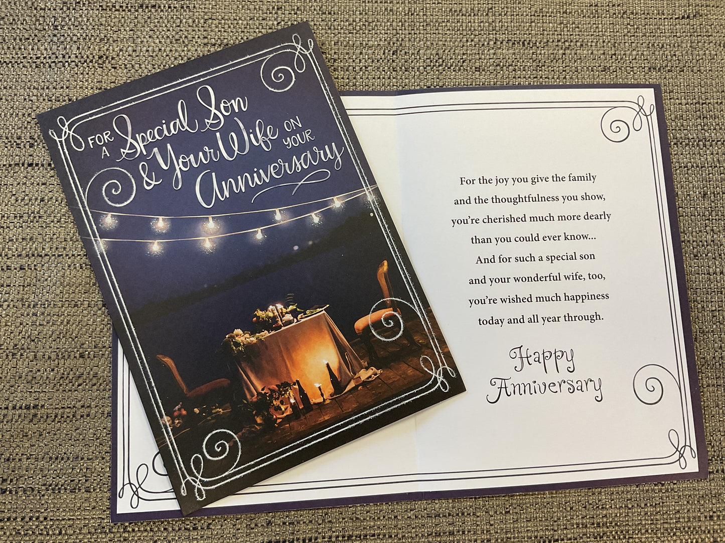 Son & Wife Anniversary Card