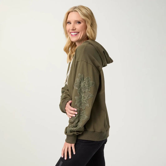 Trapani Hooded Sweatshirt with Raised Embroidery