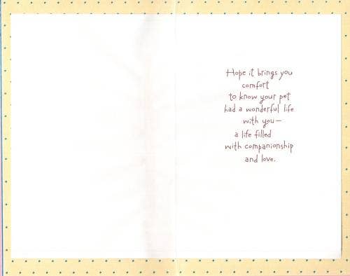 Sympathy Loss of Pet Card