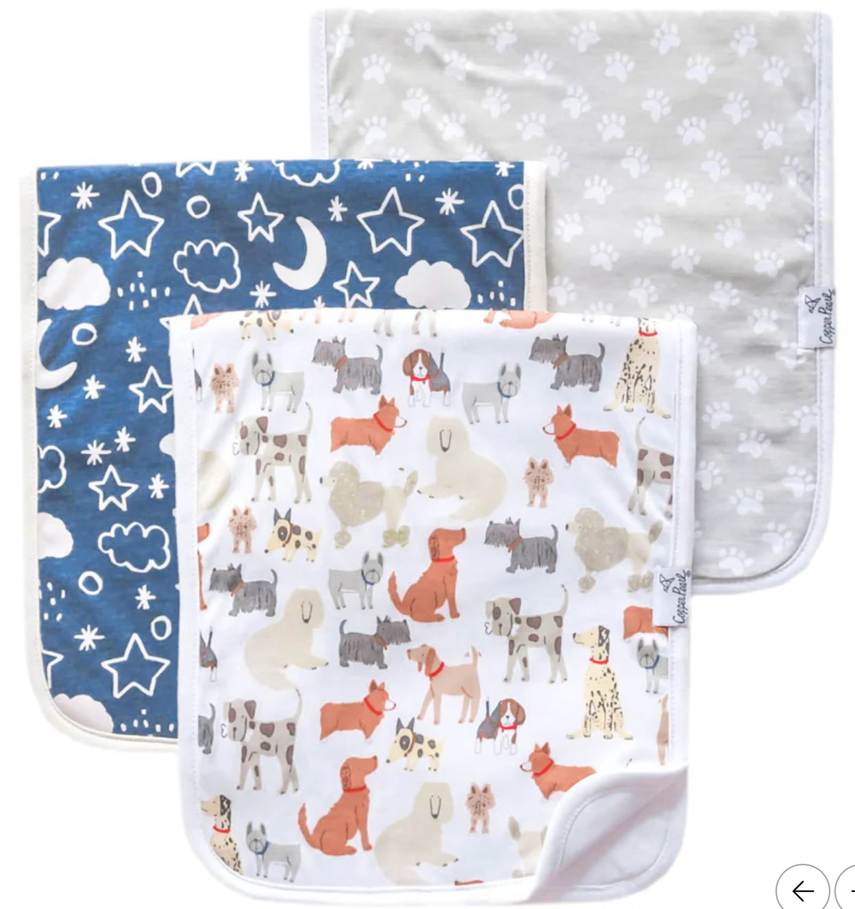 Copper Pearl Premium Burp Cloths