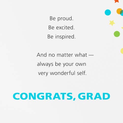 Graduation Money Holder Card – “You Did It!” Confetti Design