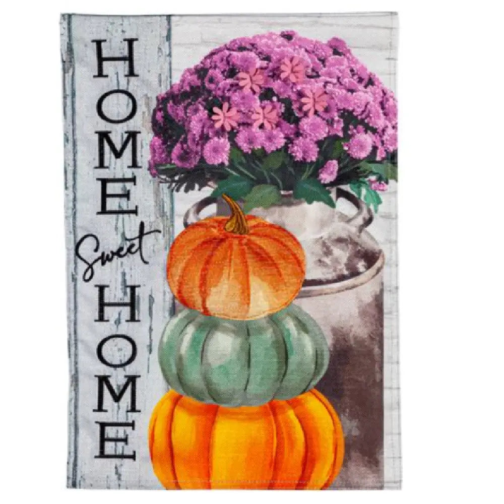 Rustic Fall Greetings Applique Flag