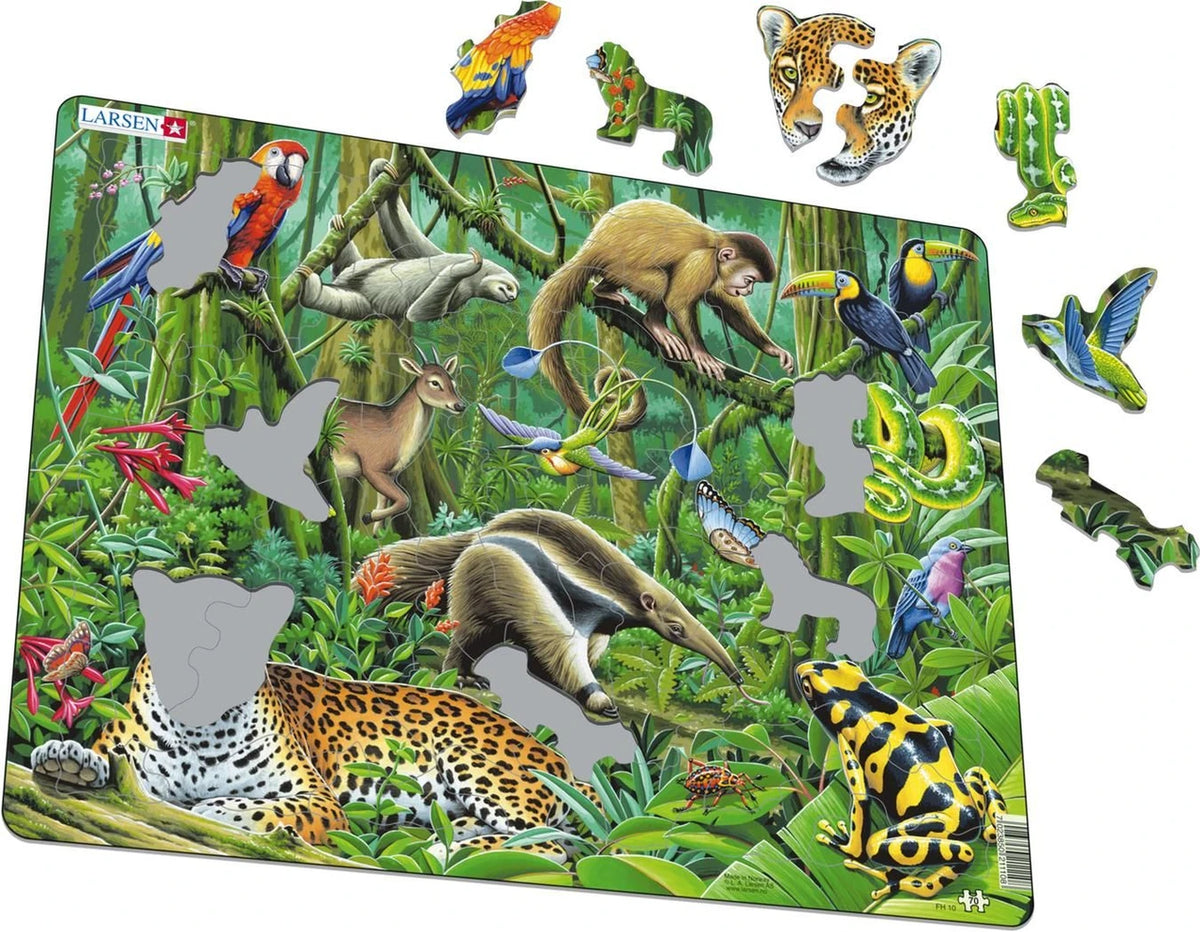 South American Rainforest 70 Piece Children's Educational Jigsaw Puzzle