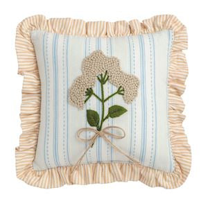 Floral Embroidered Pillow
