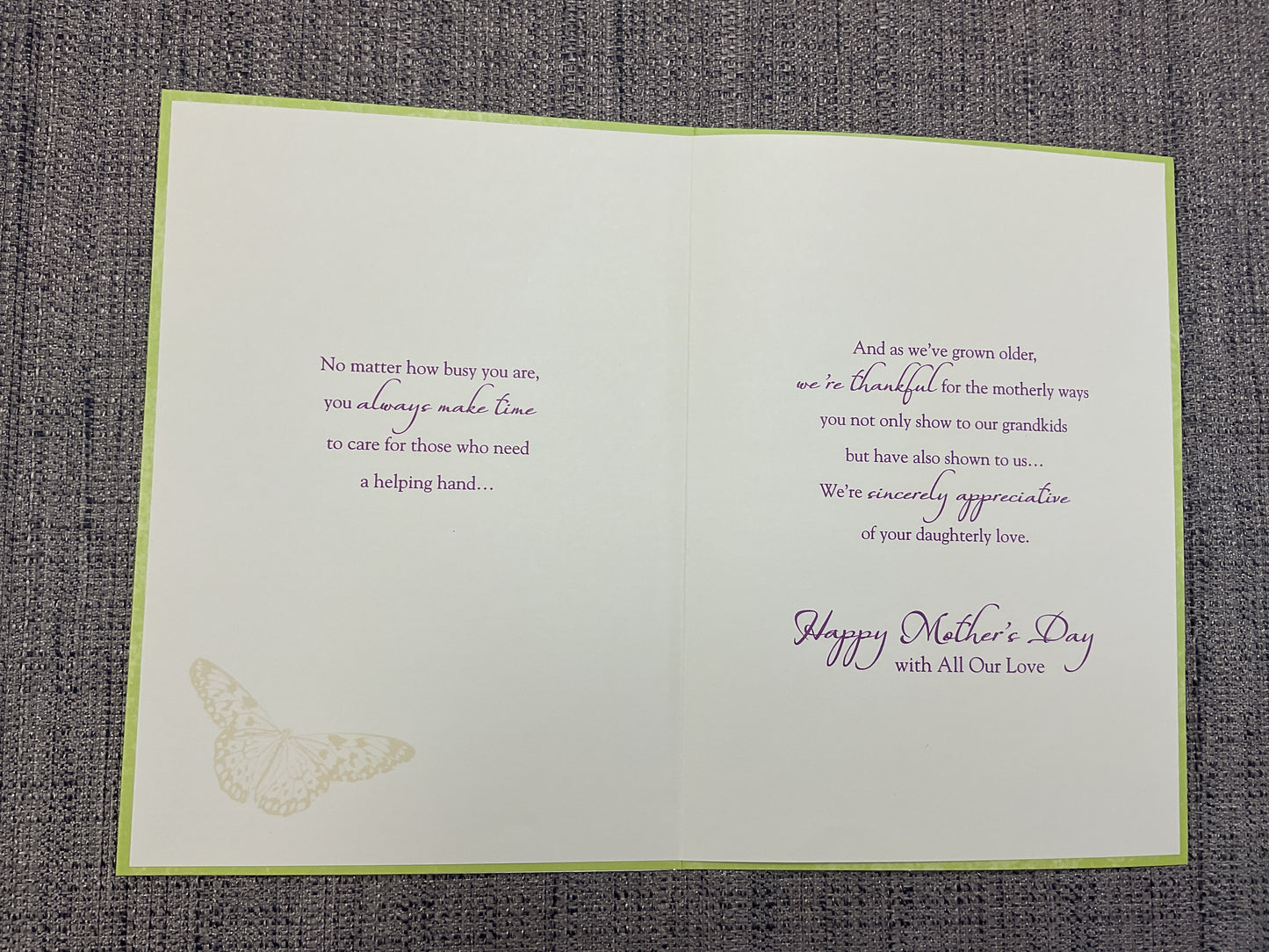 Our Daughter- Mother’s Day