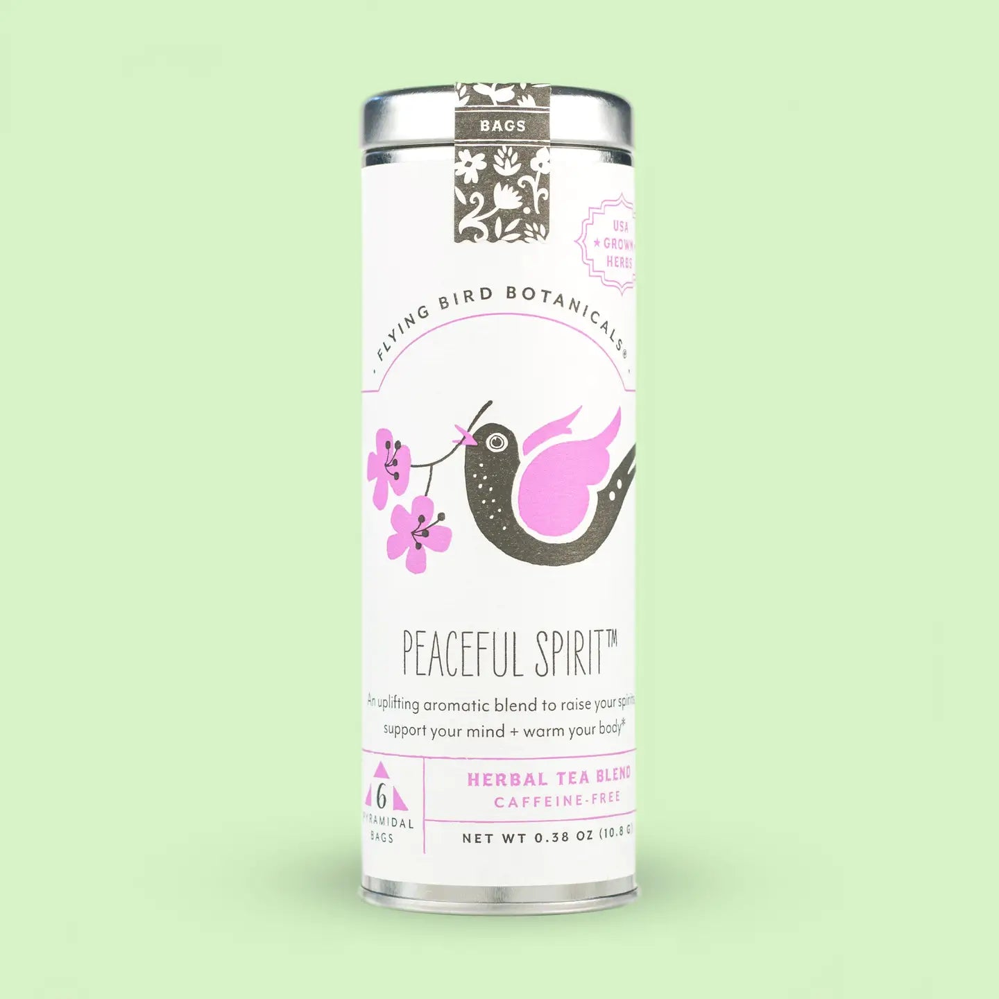 Flying Bird Botanicals 6 Tea Bag Tin