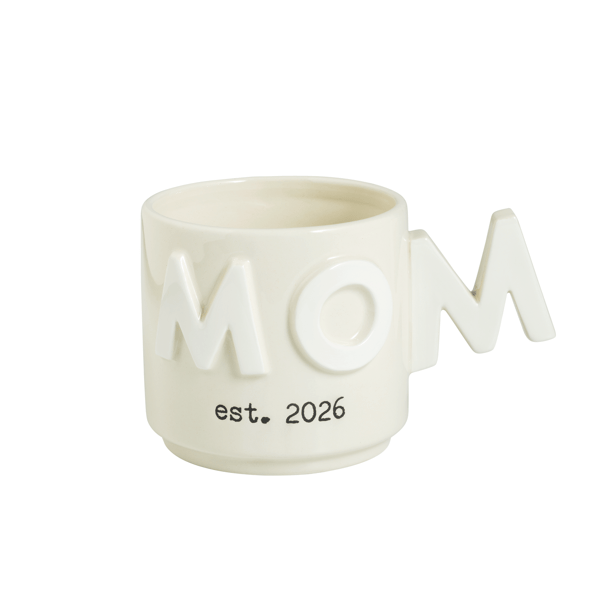 Mud Pie Mom Letter Handle Mug
