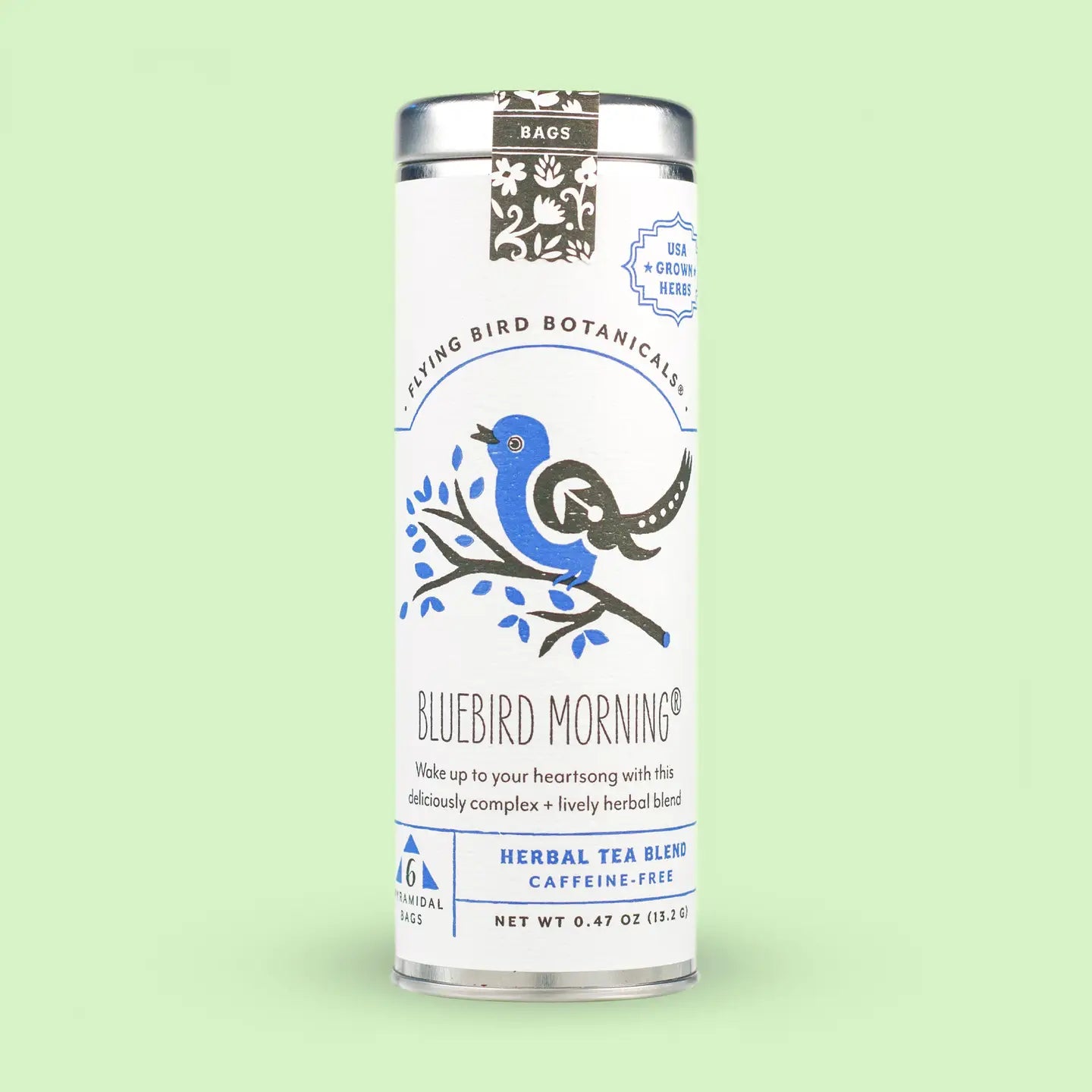 Flying Bird Botanicals 6 Tea Bag Tin