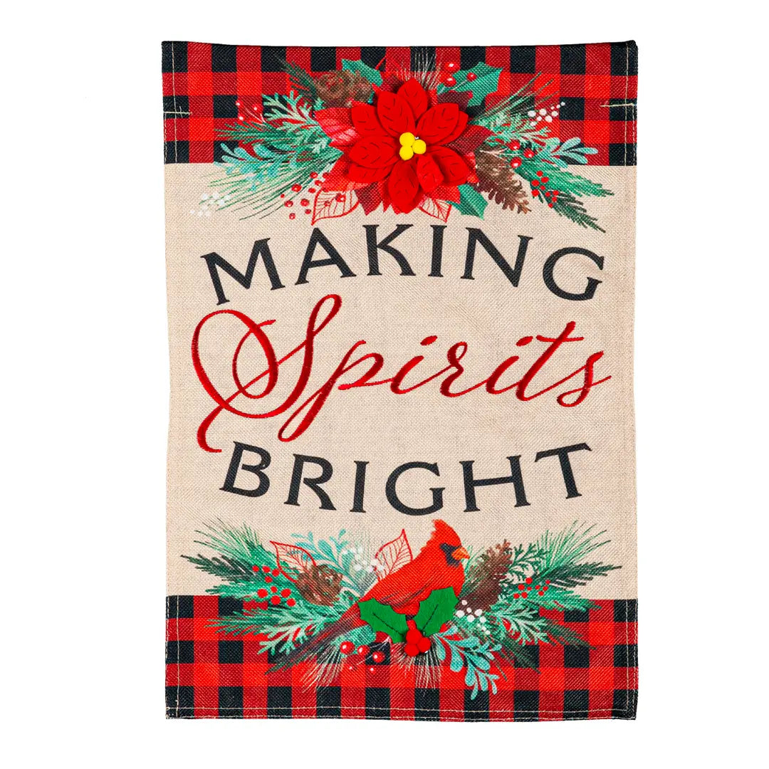 Christmas Joy Burlap Garden Flag