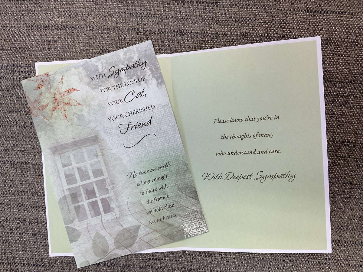 Loss of Cat Sympathy Card