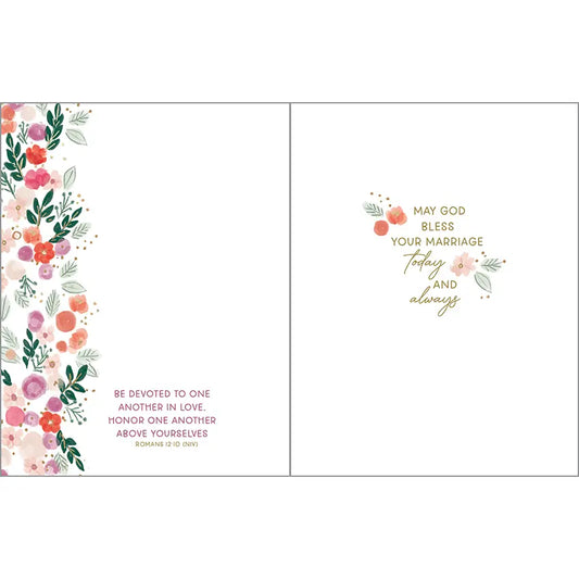 With Scripture Wedding Greeting Card - Tiered Love Cake