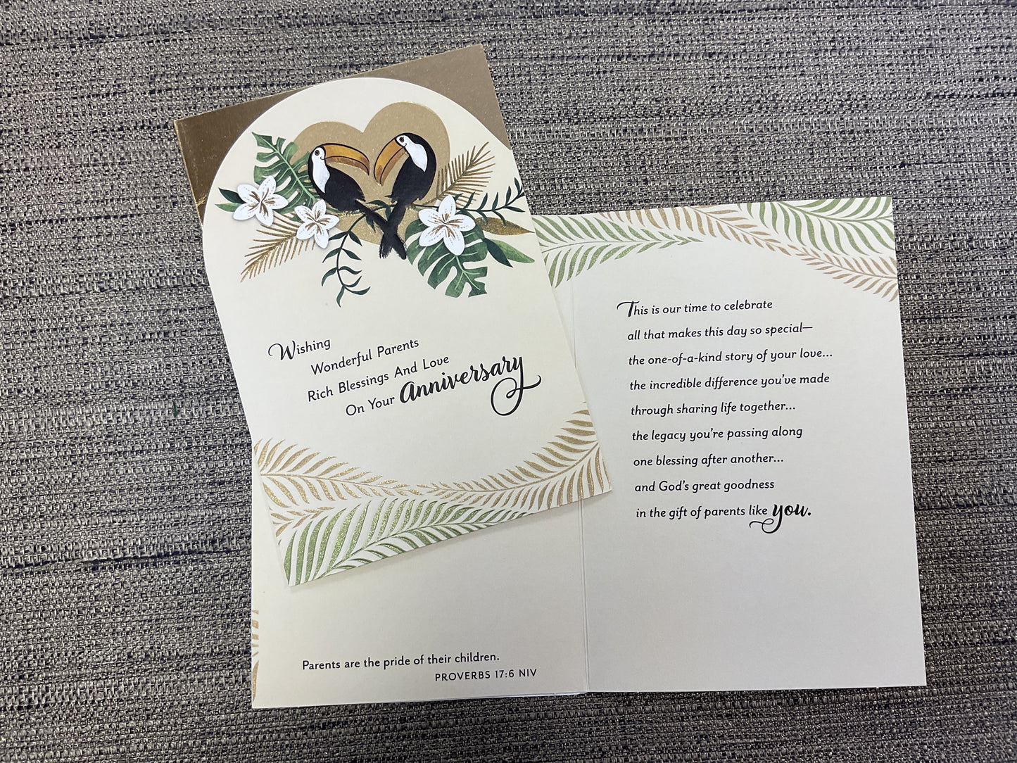 Parents Religious Anniversary Card