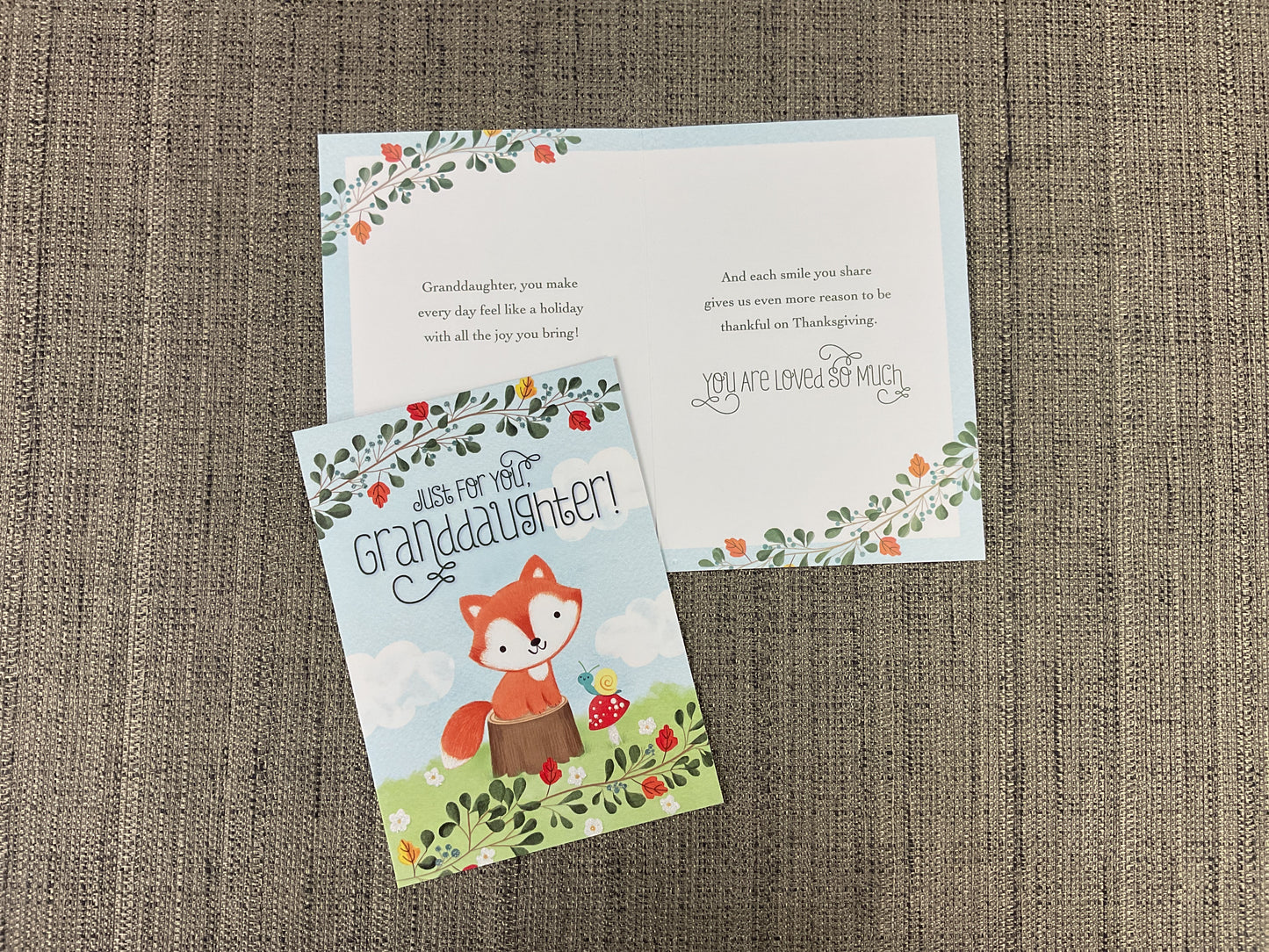 Happy Thanksgiving Granddaughter Card