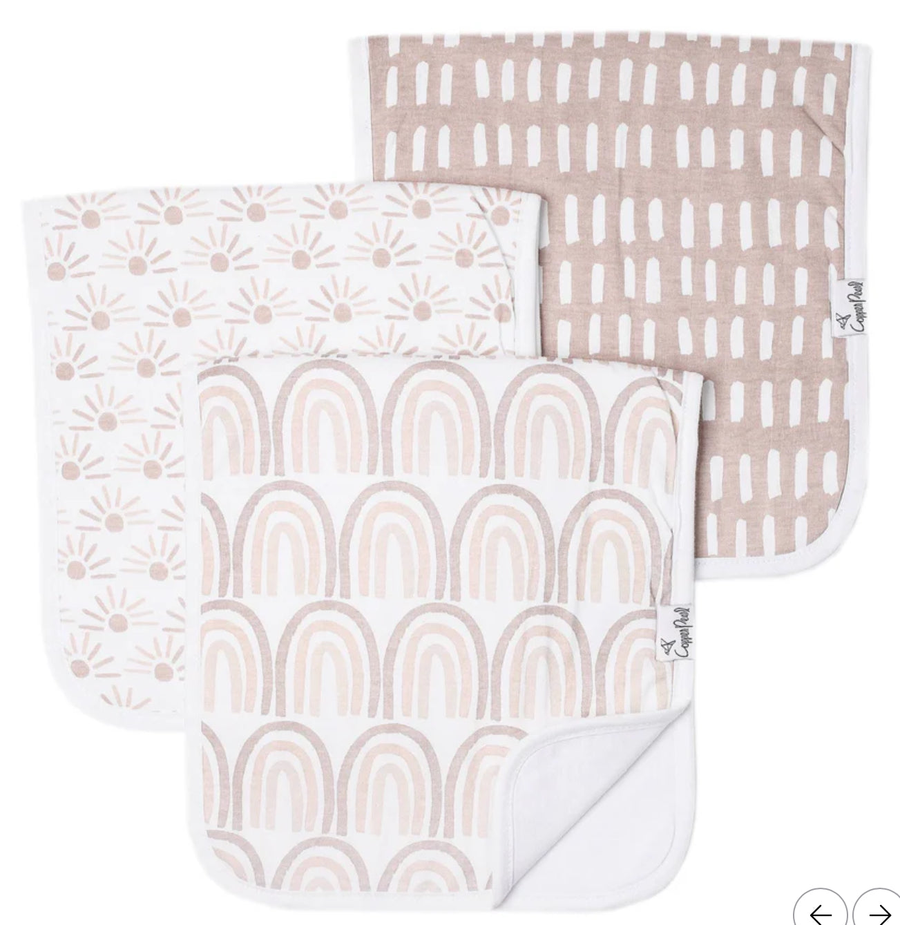 Copper Pearl Premium Burp Cloths