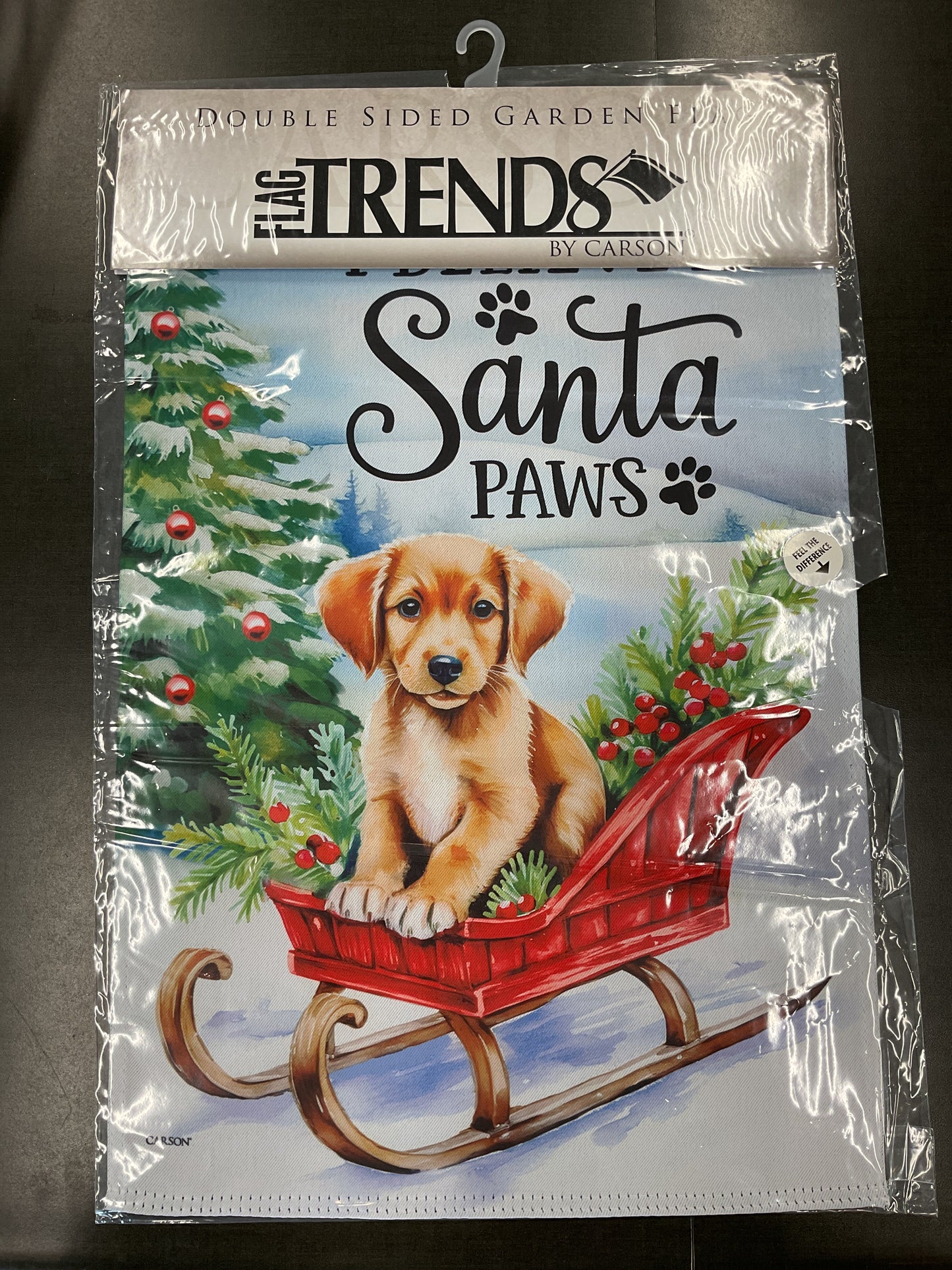 Santa Paws Pup Garden Flag