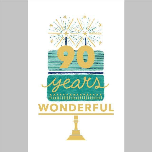 90th Birthday Card for Anyone (Kindness)