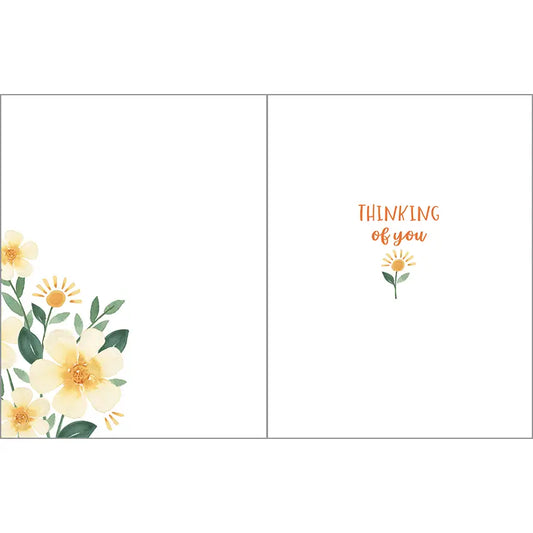 Get Well Greeting Card - Sunny Flowers