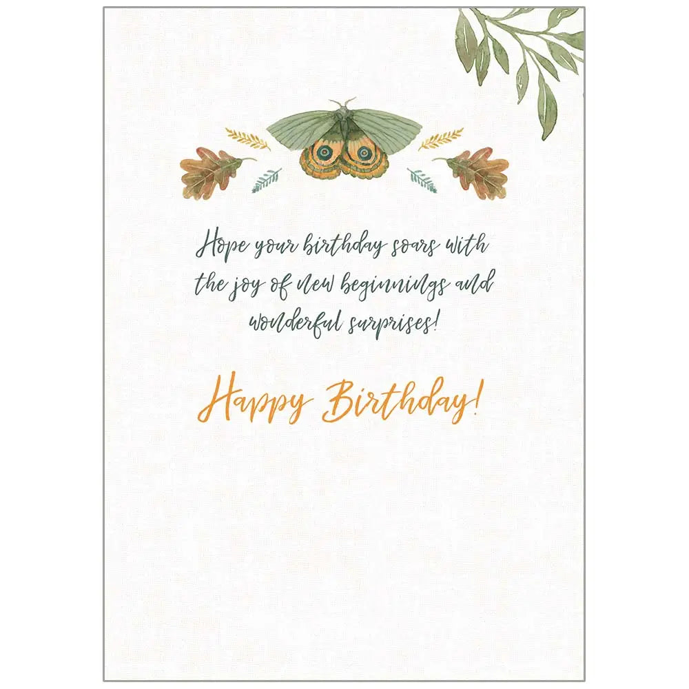 Mushroom and Butterfly Study - Birthday Card