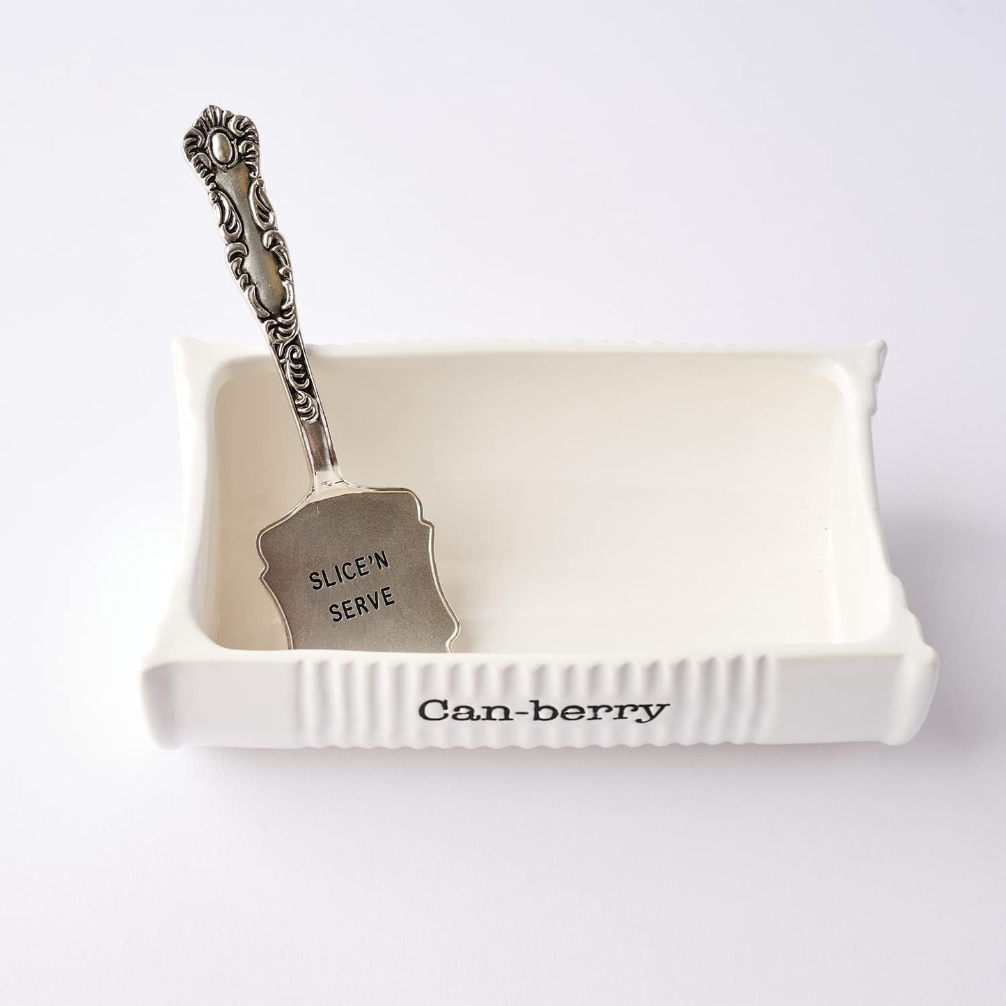 Mud Pie Can-Berry Ceramic Cranberry Serving Dish and Spatula Set