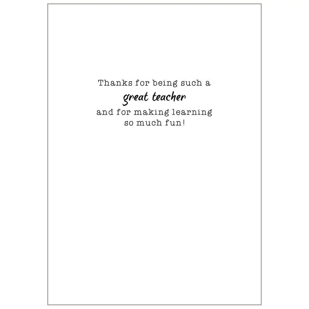 Best Teacher Ever - Thank You Teacher Card