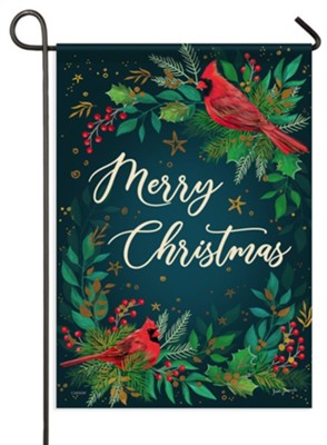 Cardinal Christmas Garden Flag