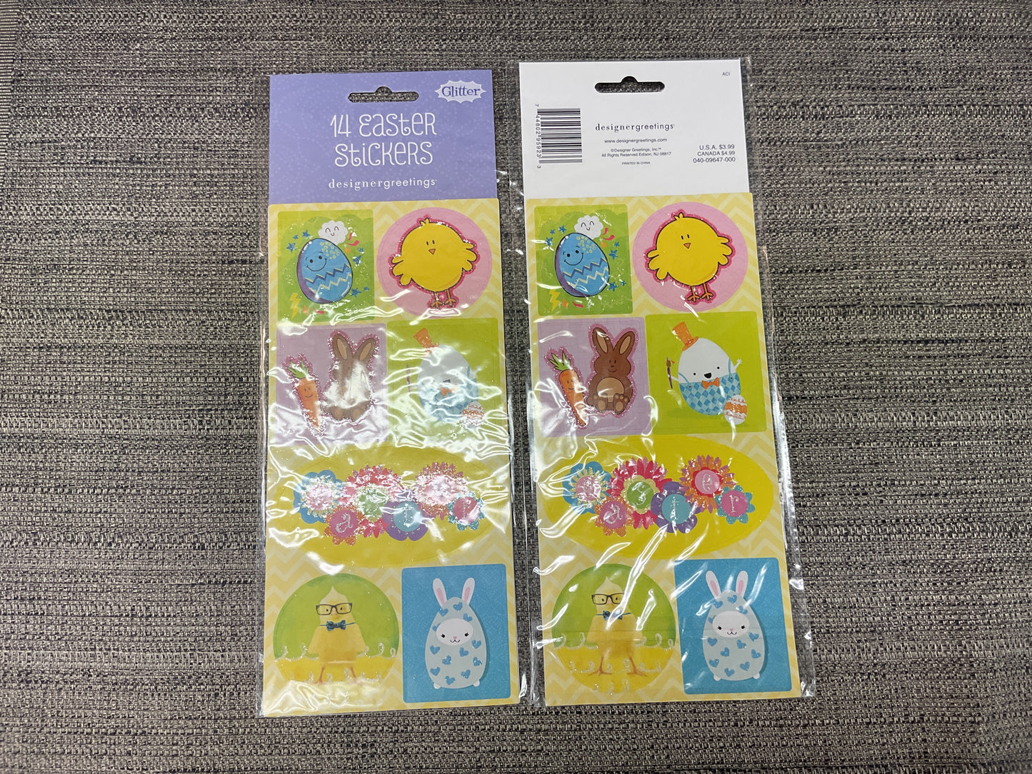 14 Glitter Easter Stickers