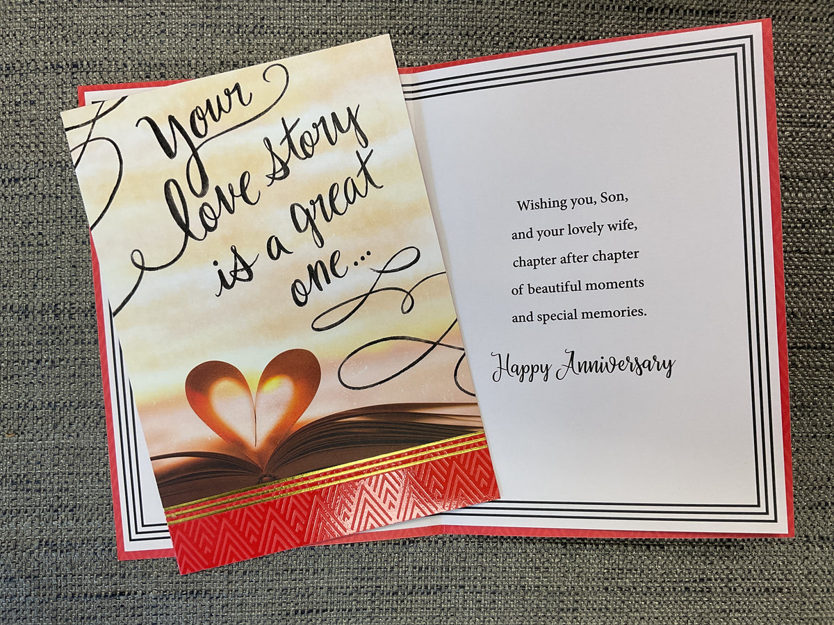 Son & Wife Anniversary Card