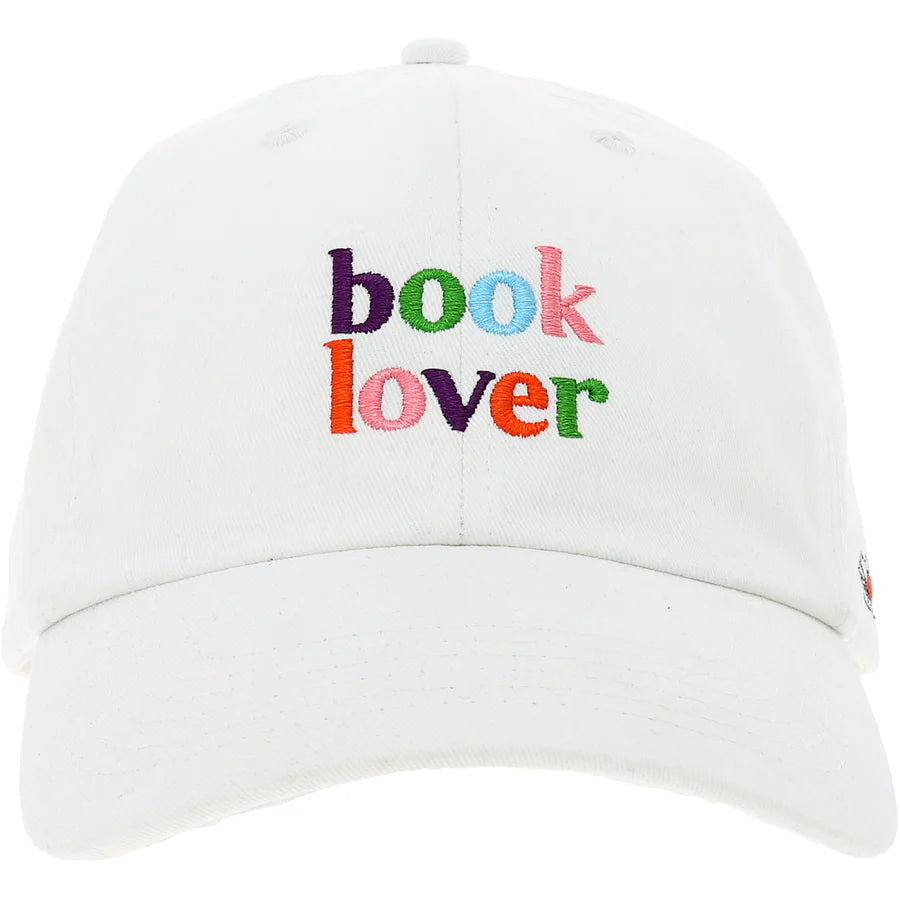 Book Lover White Adjustable Hat