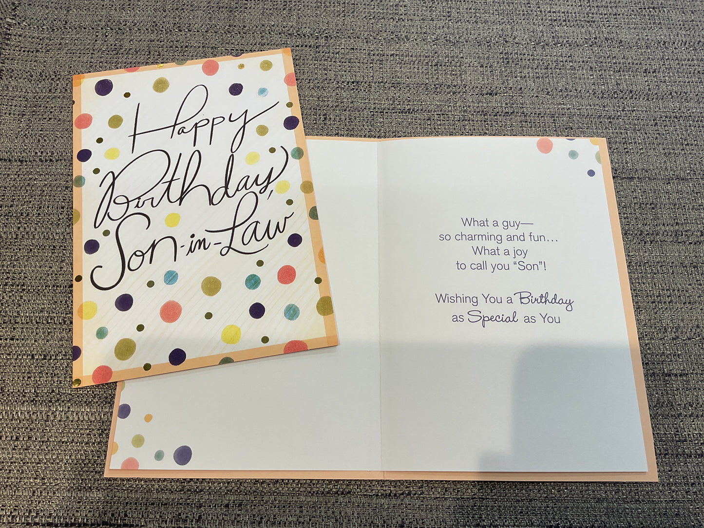 Son-in-Law Birthday Card