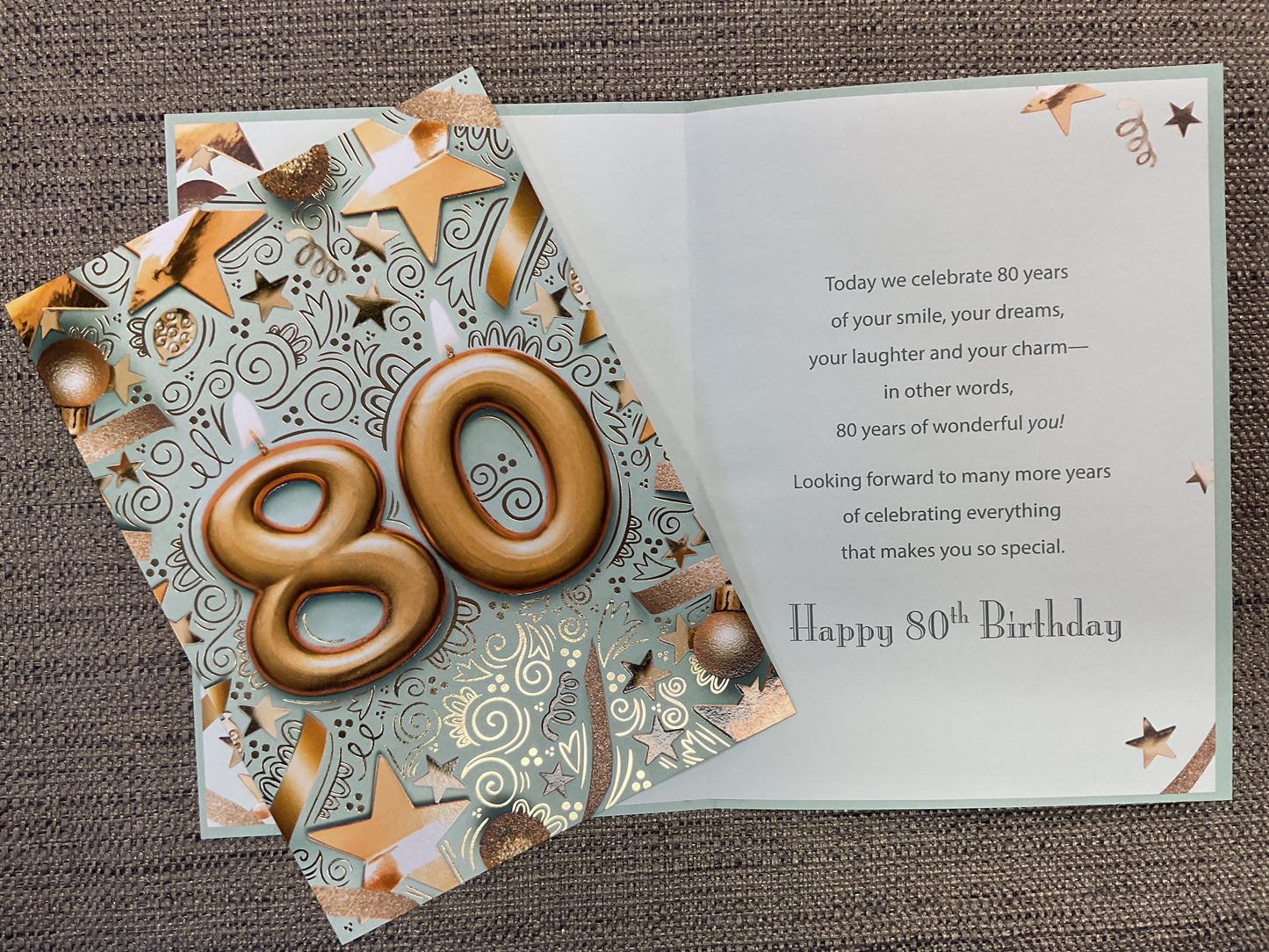 80th Birthday Card