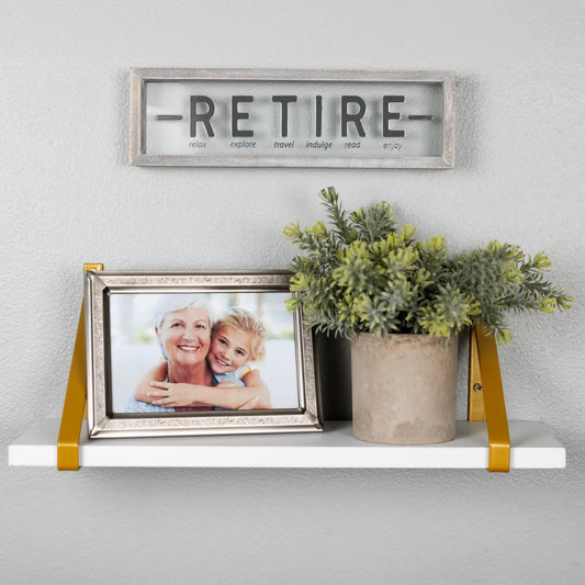 Retire Framed Glass Plaque