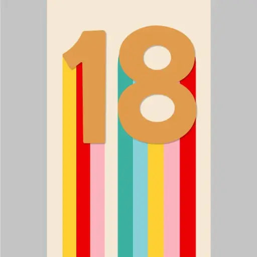 18th Milestone Birthday Card