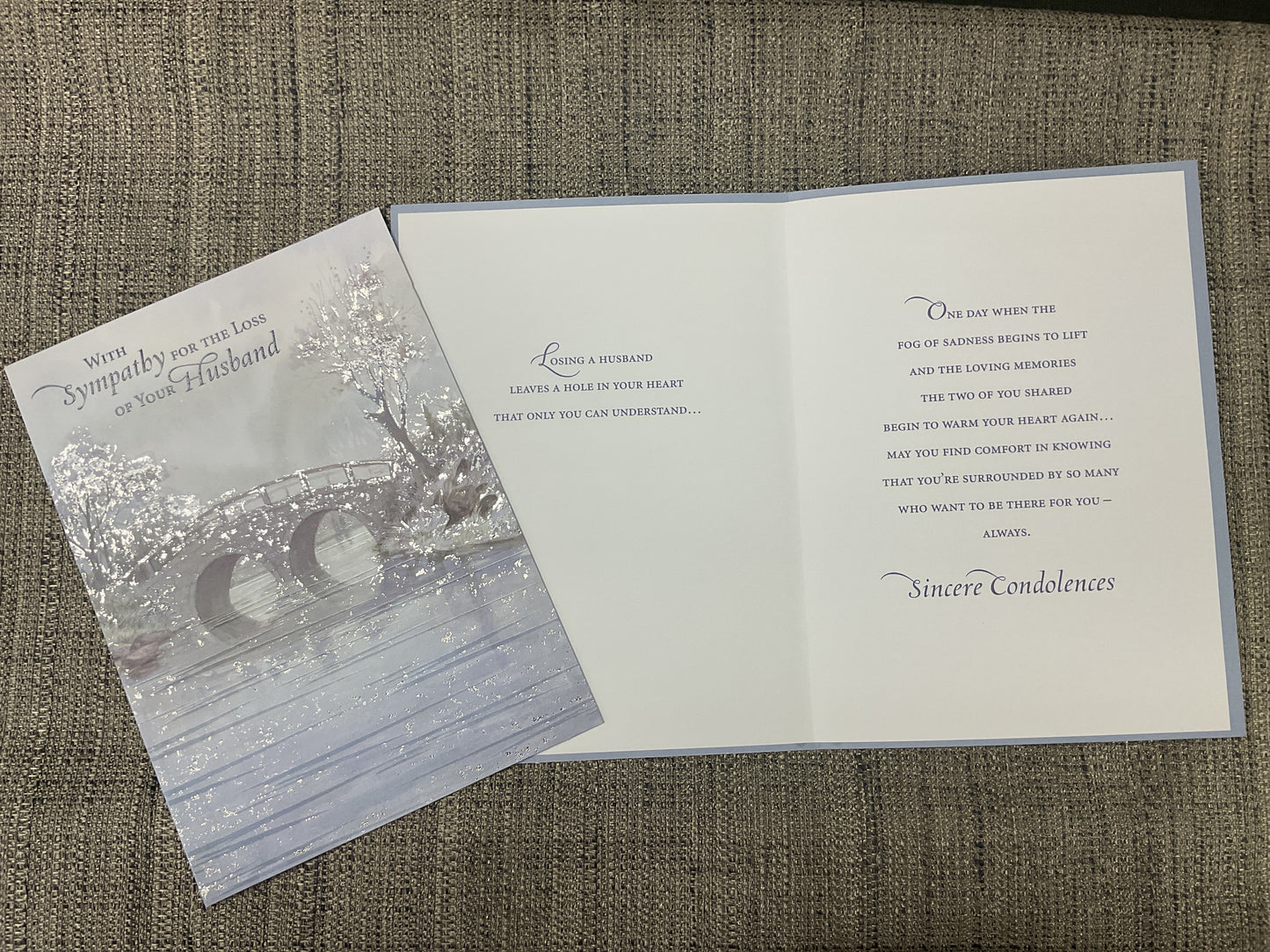Loss of Husband - Sympathy Card