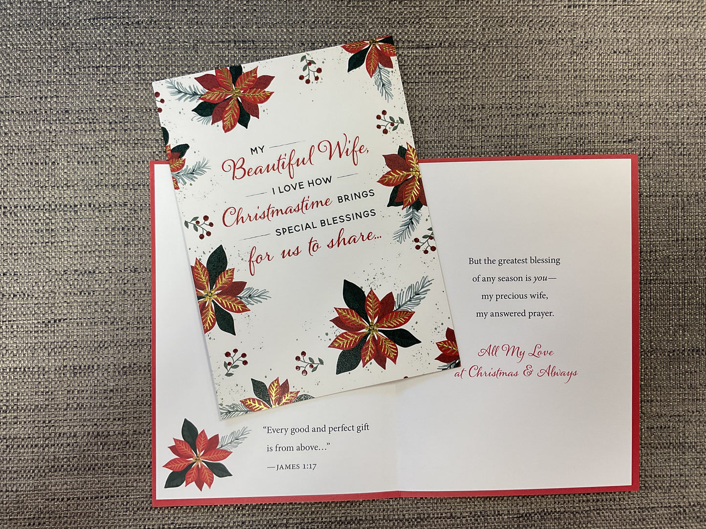 Wife religious Christmas Card