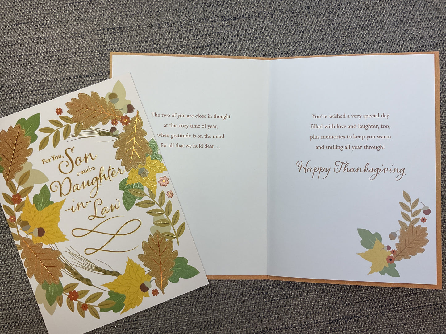 Son and Daughter-in-Law Thanksgiving Card