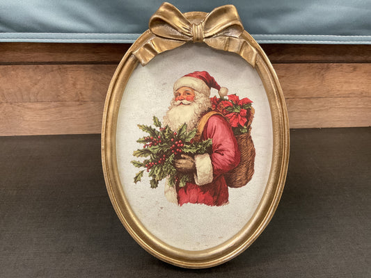 Resin & Wood Santa Plaque