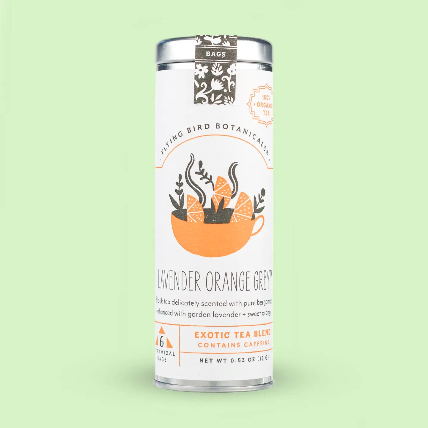 Flying Bird Botanicals 6 Tea Bag Tin