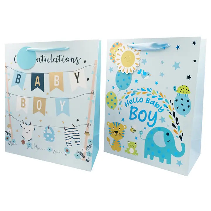 Baby Boy Foil Front Gift Bag