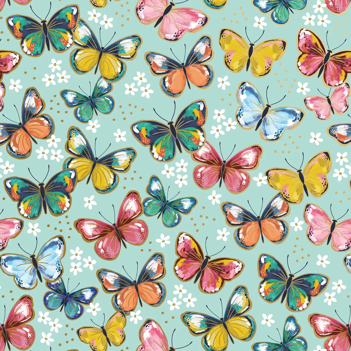 Colorful Butterflies - Wrap - Roll