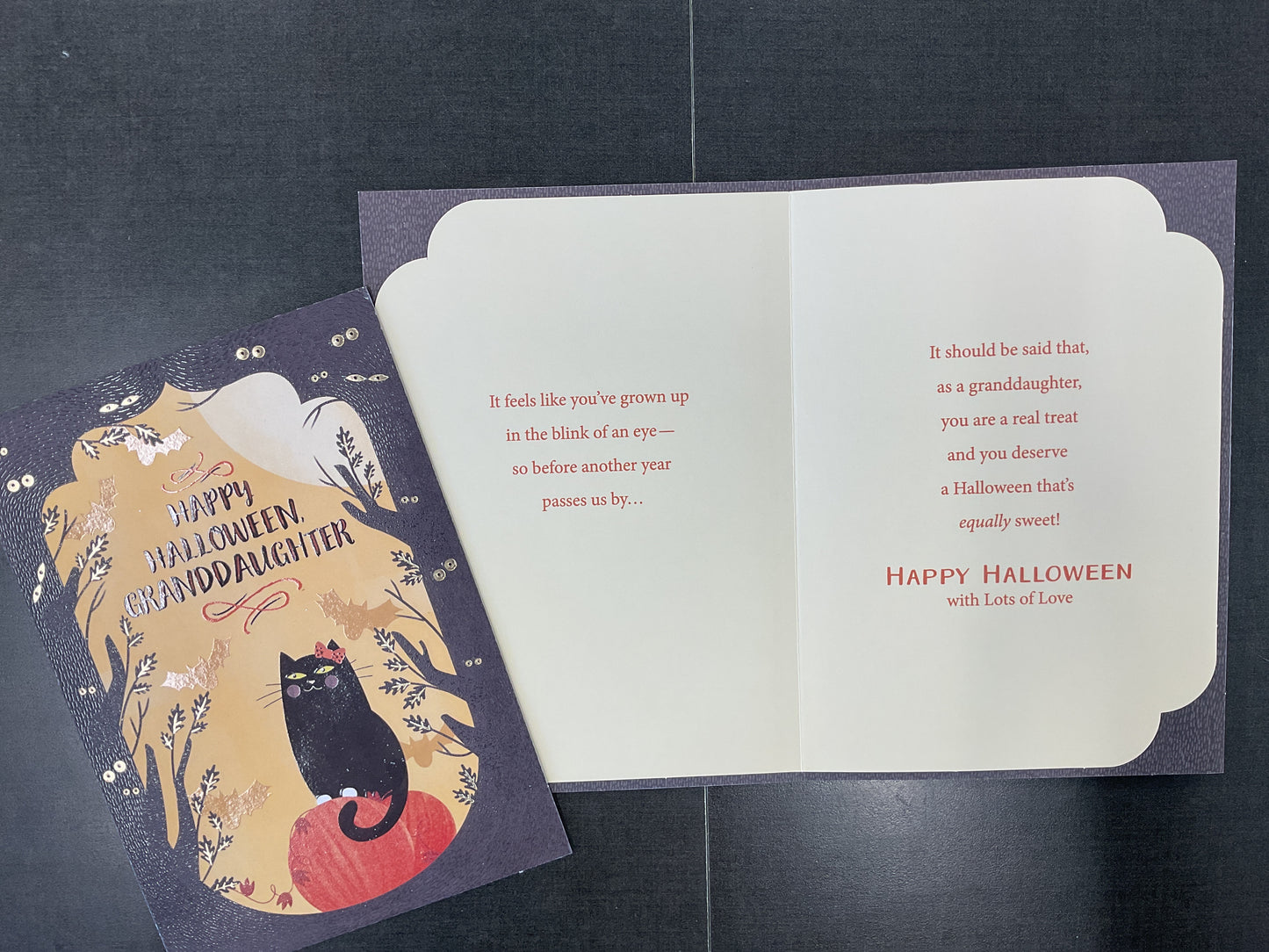 Preteen Granddaughter Halloween Card