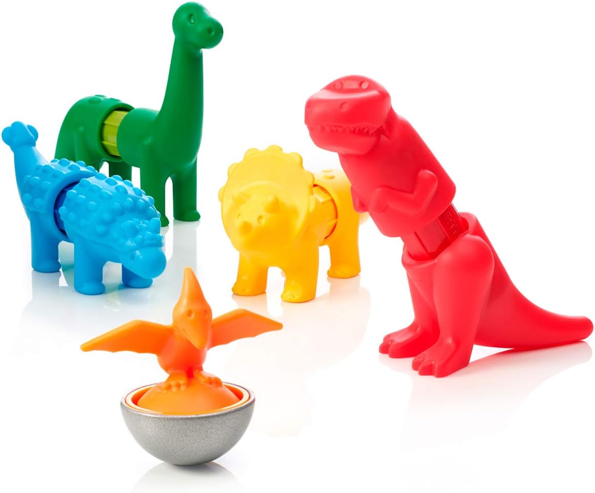 SmartMax My First Dinosaurs STEM Magnetic Discovery Building Set with Soft Animals