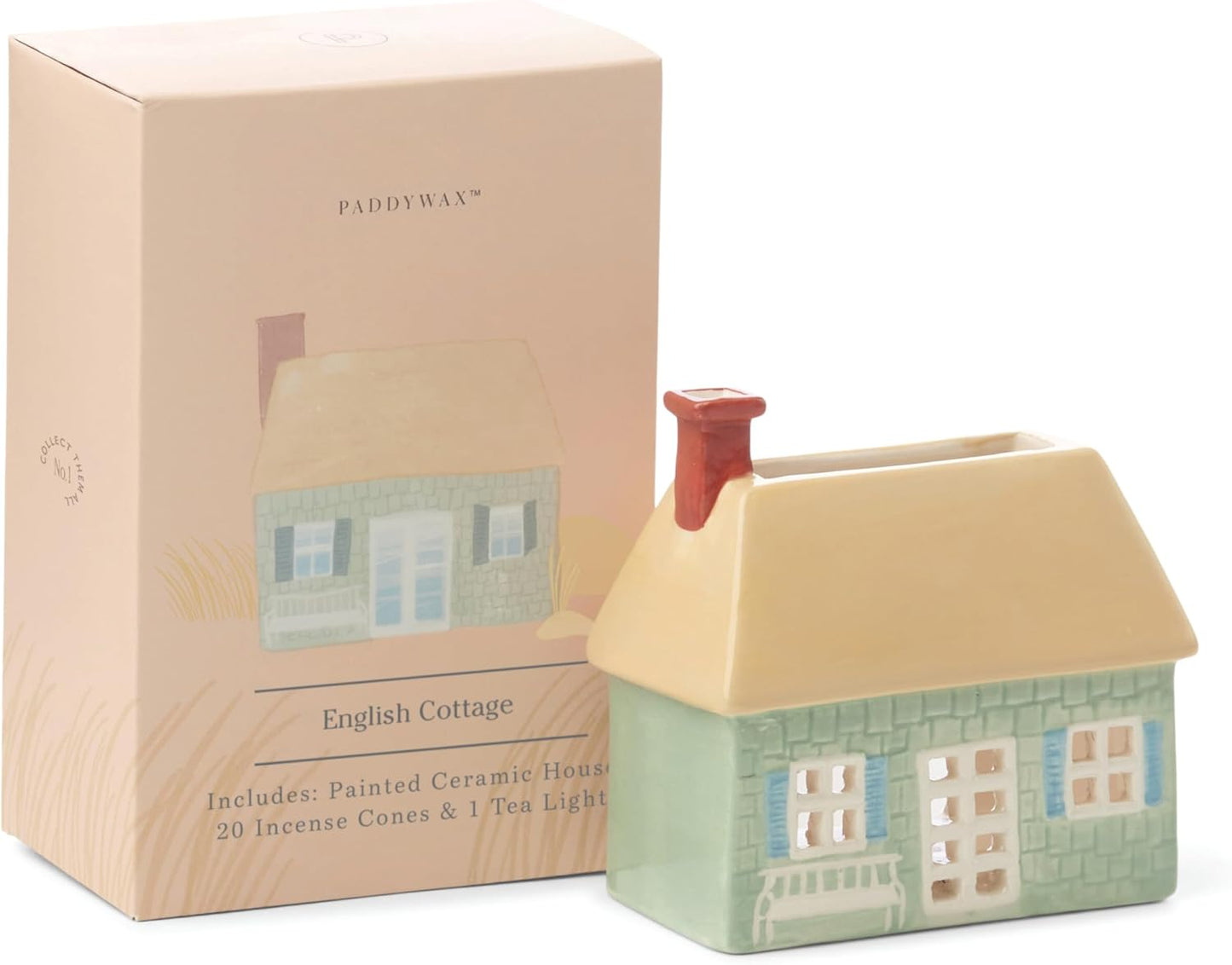 Paddywax Ceramic Incense House With Tea Light
