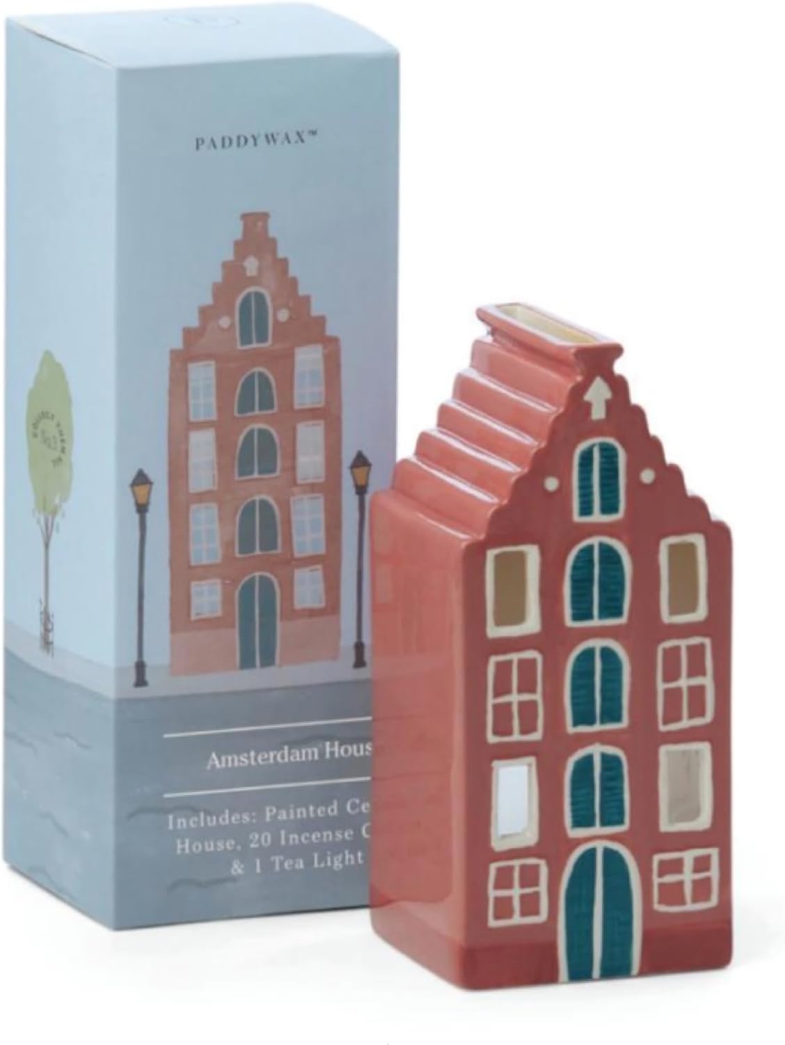Paddywax Ceramic Incense House With Tea Light
