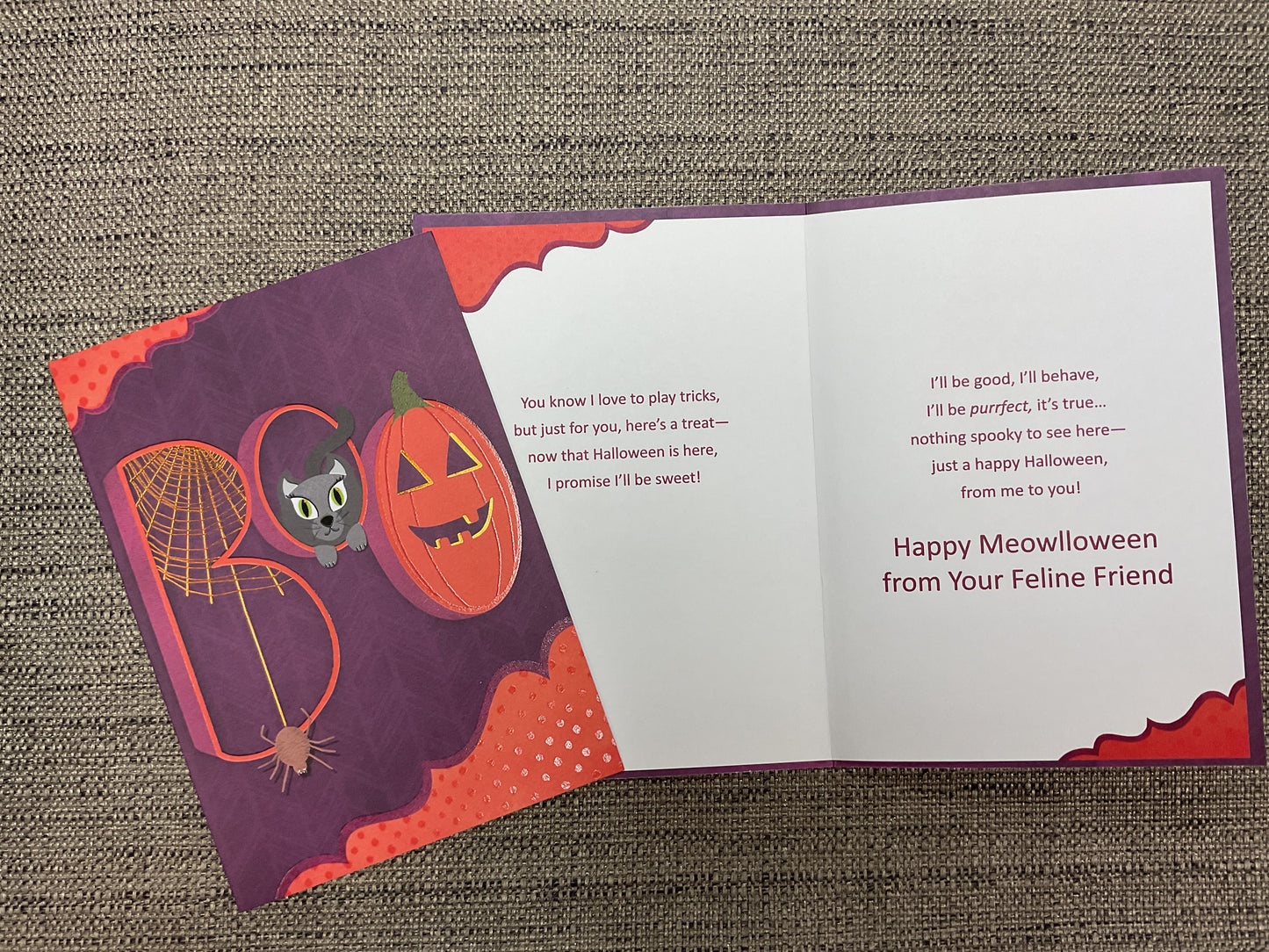 Happy Meowlloween - From Cat Halloween Card