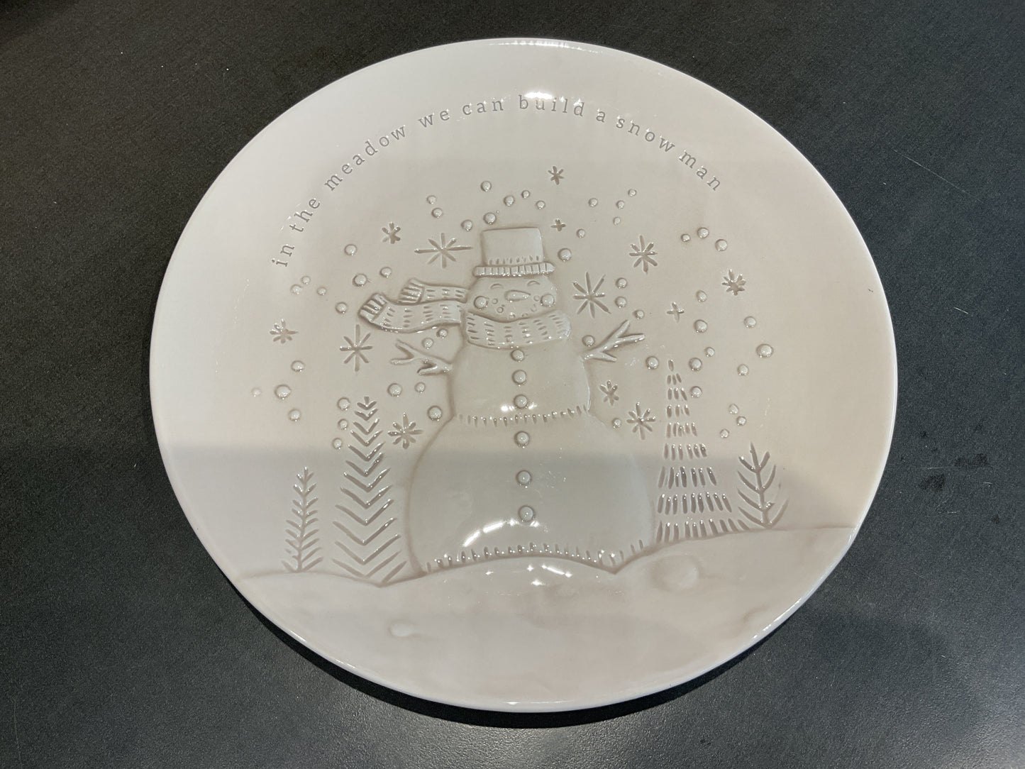 In the Meadow Snowman Cookie Plate