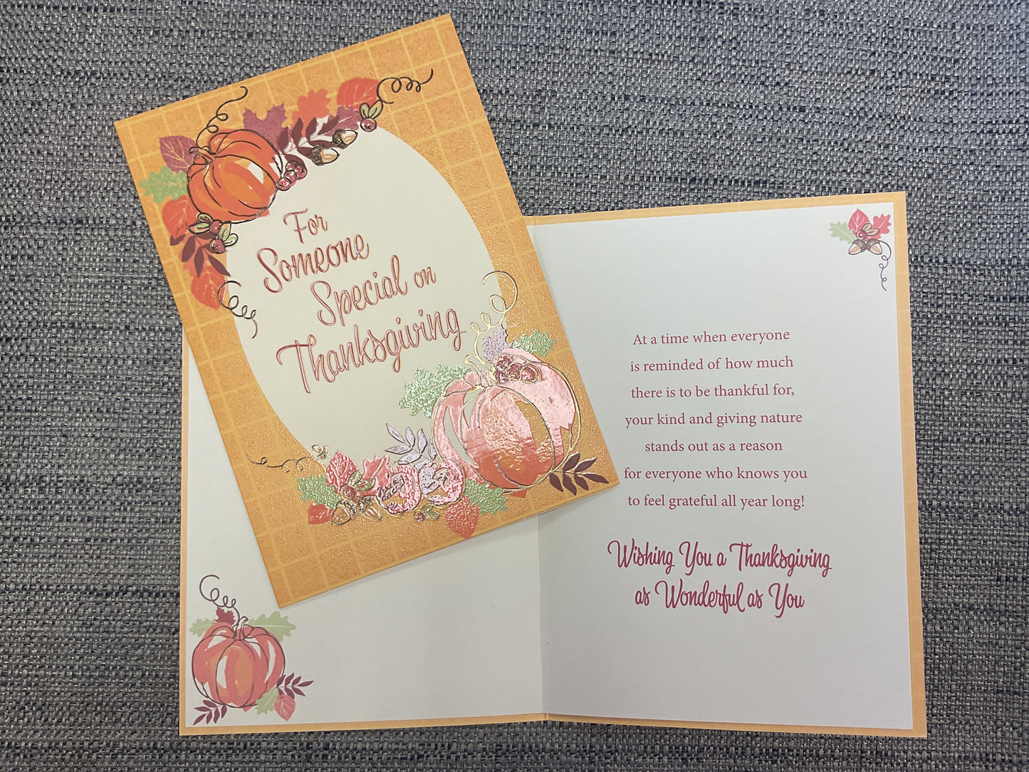 For Someone Special on Thanksgiving Card