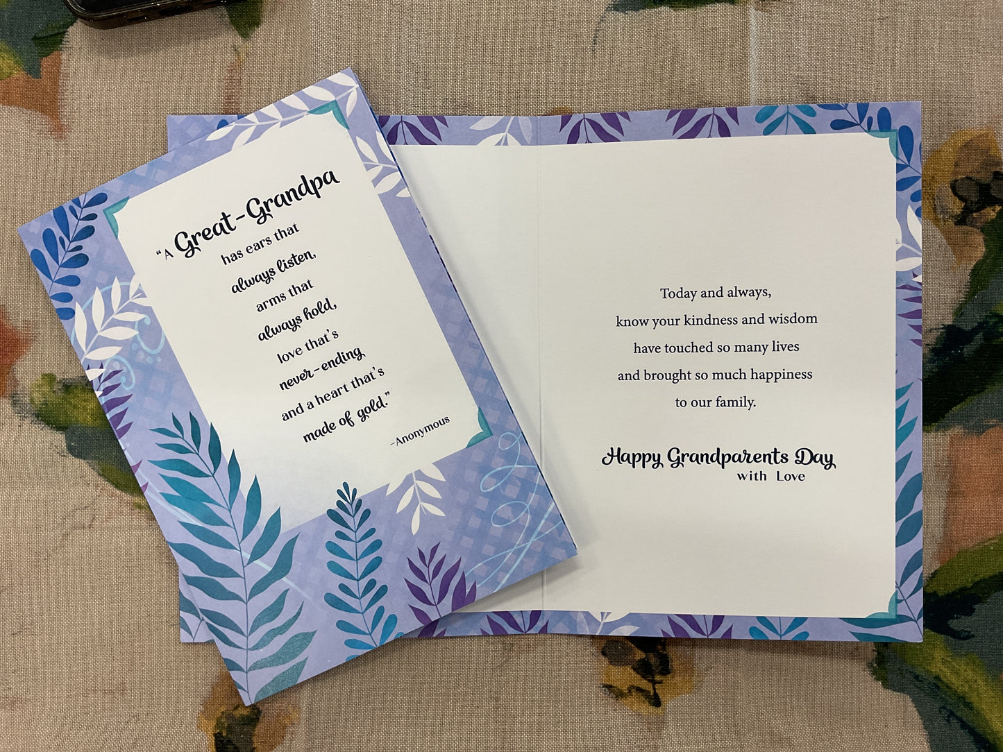 Grandparents Day - Great-Grandpa