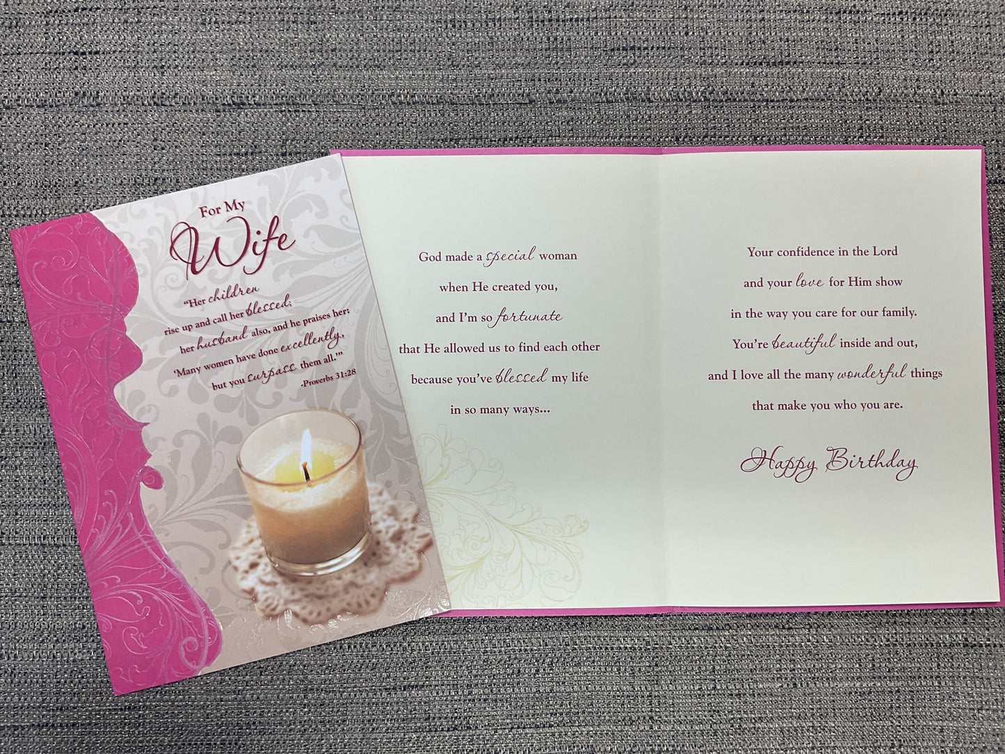 Wife Religious Birthday Card