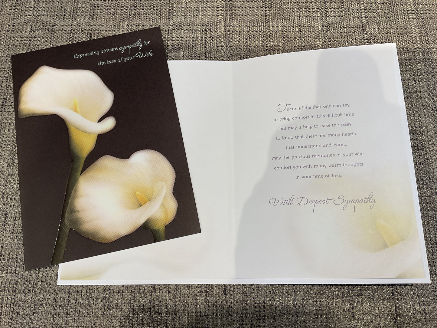 Loss of Wife Sympathy Card