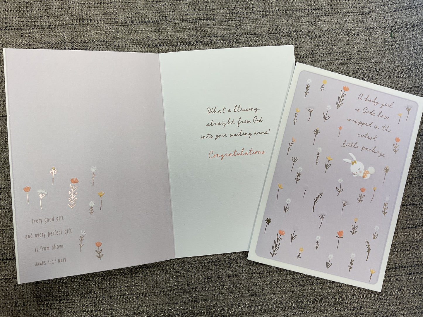 Baby Girl Religious Card